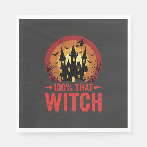 100% That Witch Halloween Castle Napkins