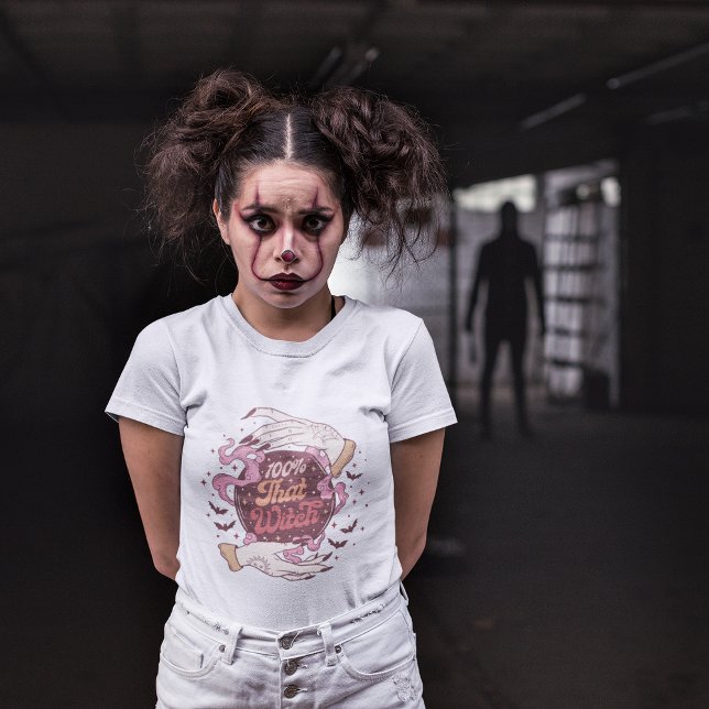 100% That Witch Halloween Family Matching  T-Shirt (Halloween Family Matching T-Shirt )