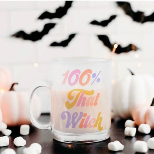 100 That Witch  Retro Frosted Glass Coffee Mug