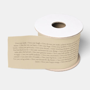 100 Things I Love About You Customizable Gift Grosgrain Ribbon