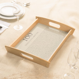 100 Things I Love About You Customizable Gift Serving Tray