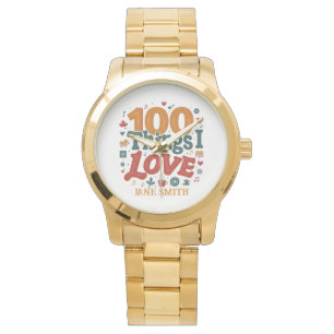 100 Things I Love" Design - Unique & Personalised Watch