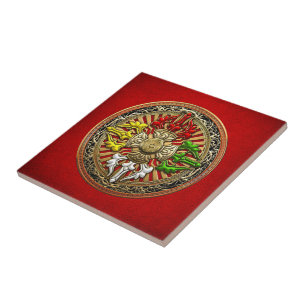 [100] Tibetan Double Dorje Mandala Tile