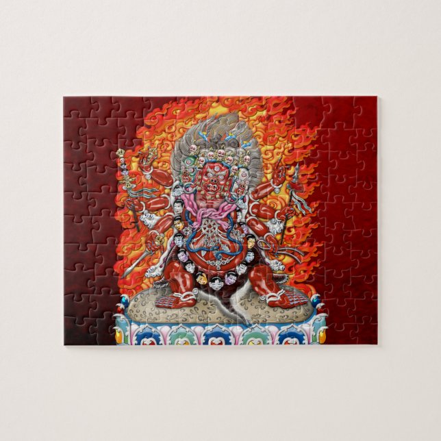 [100] Tibetan Thangka  - Wrathful Deity Hayagriva Jigsaw Puzzle (Horizontal)