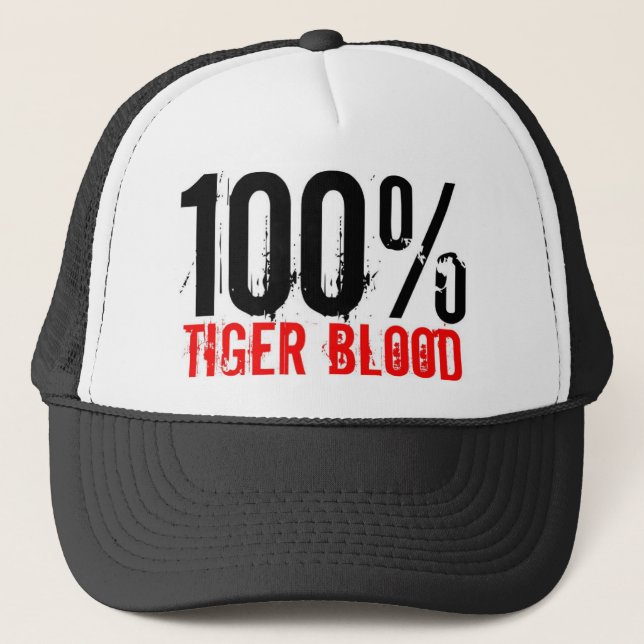 100% Tiger Blood Trucker Hat (Front)