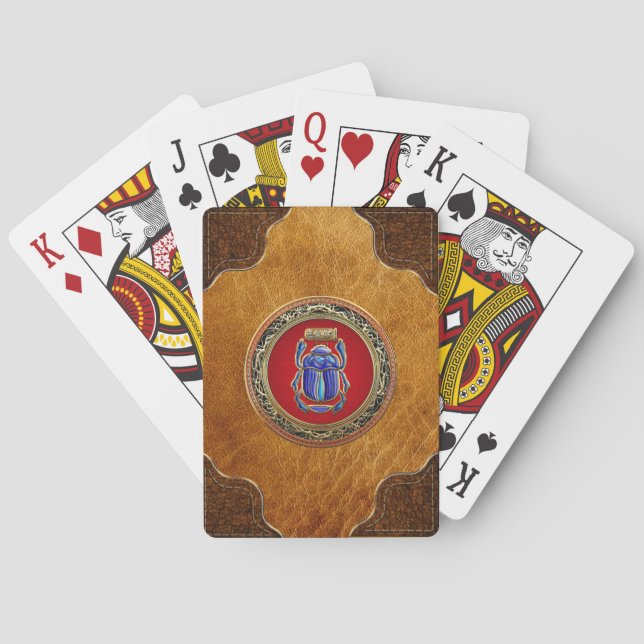 [100] Treasure Trove: Ancient Egyptian Scarab Poker Cards (Back)