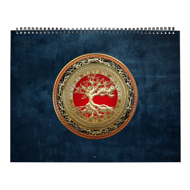[100] Treasure Trove: Celtic Tree of Life [Gold] Calendar (Cover)