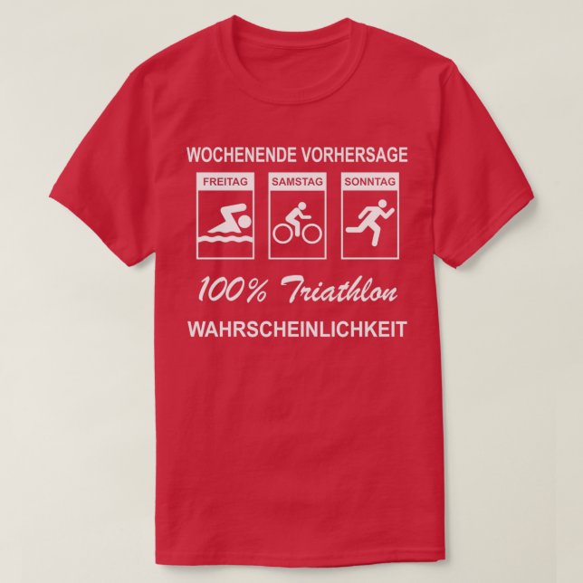 100 Triathlon swimming cycling running T-Shirt (Design Front)