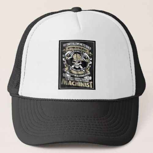 100  True Old School Machinist Patch Hat