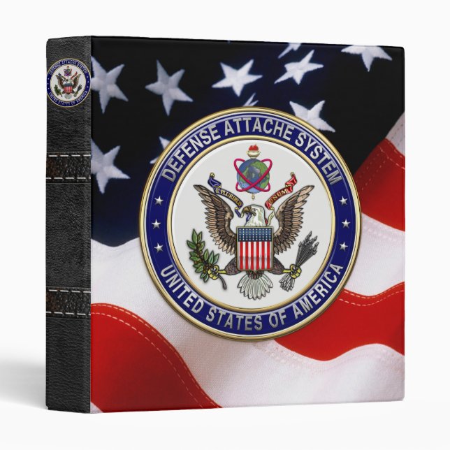 [100] U.S. Defense Attaché System (DAS) Emblem [3D 3 Ring Binder (Front/Spine)
