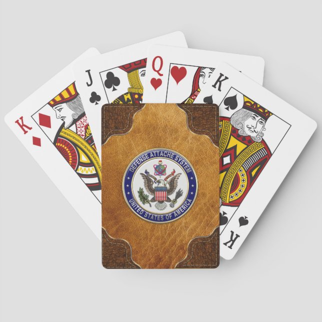 [100] U.S. Defense Attaché System (DAS) Emblem [3D Poker Cards (Back)