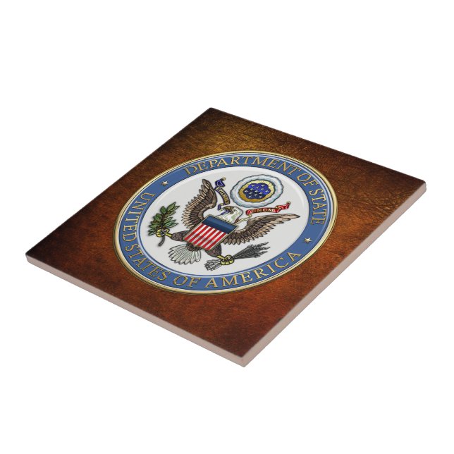 [100] U.S. Department of State (DoS) Emblem [3D] Ceramic Tile (Side)