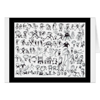 100 Ugly Monkeys card