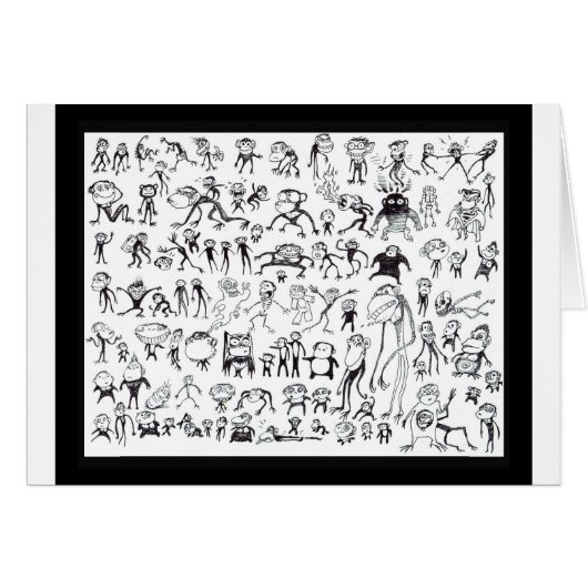 100 Ugly Monkeys card (Front Horizontal)