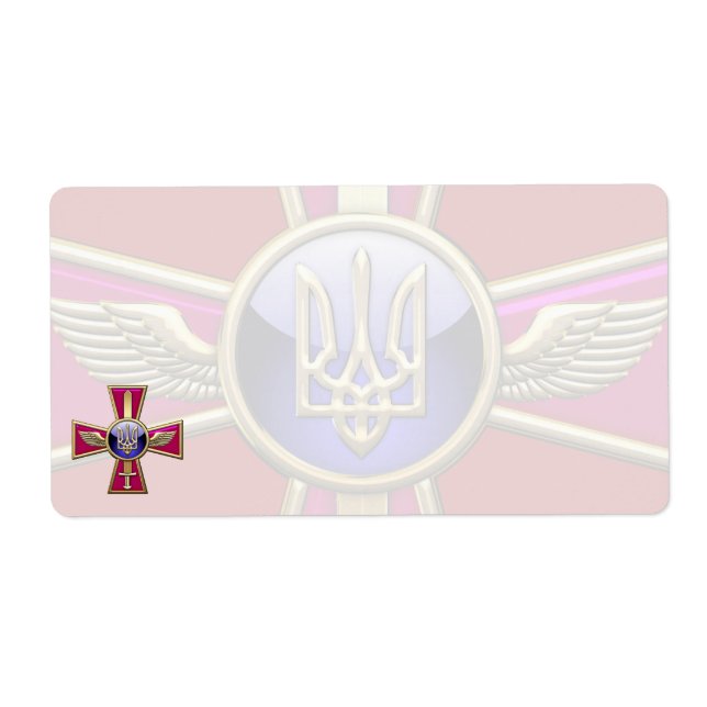 [100] Ukrainian Air Force Emblem Label (Front)