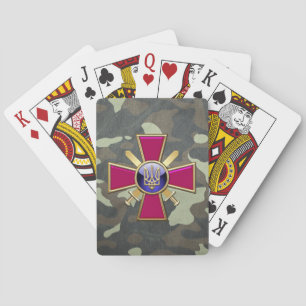 [100] Ukrainian Ground Forces Emblem Poker Cards