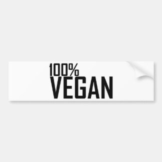 100% vegan bumper sticker