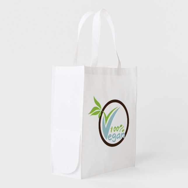 100% Vegan Canvas Reusable Bags (Front Side)