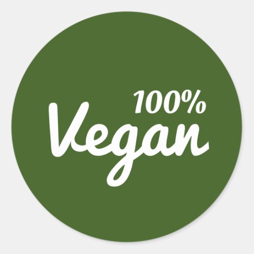 100 Vegan Green Stickers