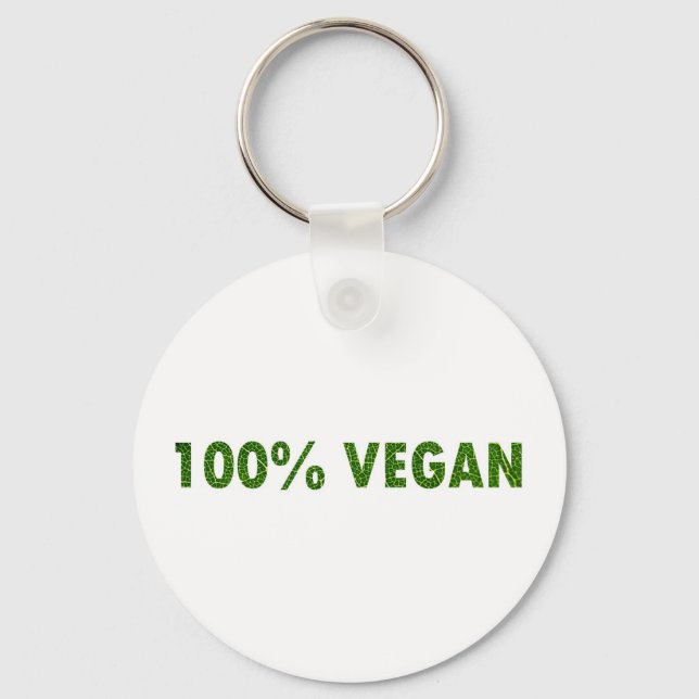100% Vegan Keychain (Front)