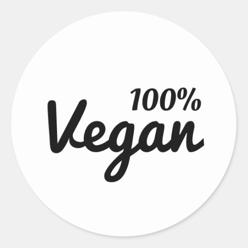 100 Vegan Oval Stickers