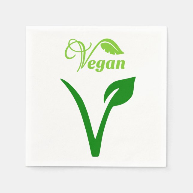 100% Vegan Paper Napkins (Front)