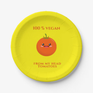100% Vegan Paper Plates