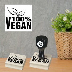100% Vegan, Simple Rubber Stamp