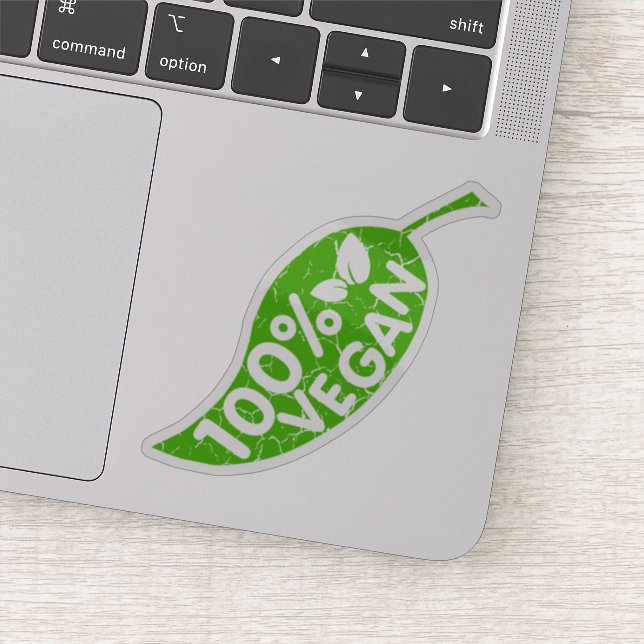 100% Vegan,   Sticker (Detail)
