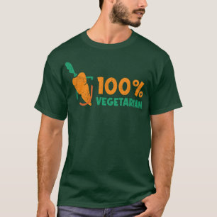 100 Vegetarian Vegetable Vegetarian Plant Funny V T-Shirt