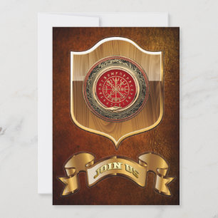 [100] Vegvisir - Viking Gold Magic Runic Compass
