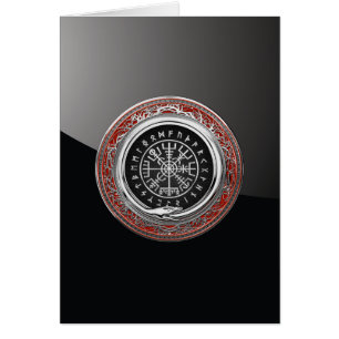 [100] Vegvisir - Viking Silver Magic Runic Compass Cards