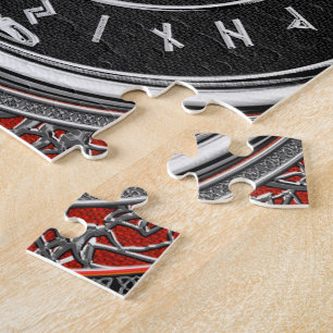 [100] Vegvisir - Viking Silver Magic Runic Compass Jigsaw Puzzle