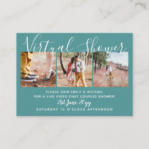 100 Virtual Shower PHOTO Wedding Live Chat Budget Advice Card