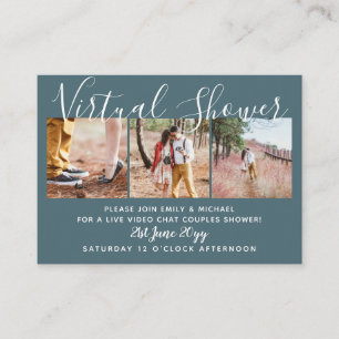 100 Virtual Shower PHOTO Wedding Live Chat Budget Advice Card