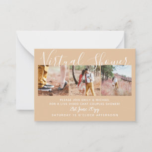 100 Virtual Shower PHOTO Wedding Live Chat Budget Advice Card