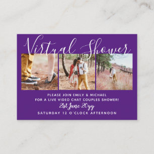 100 Virtual Shower PHOTO Wedding Live Chat Budget Advice Card