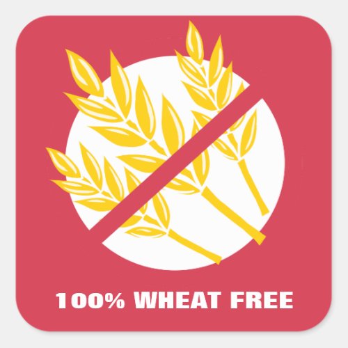 100 Wheat Free Food Allergy Celiac Alert Stickers