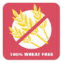 100% Wheat Free Food Allergy Celiac Alert Stickers
