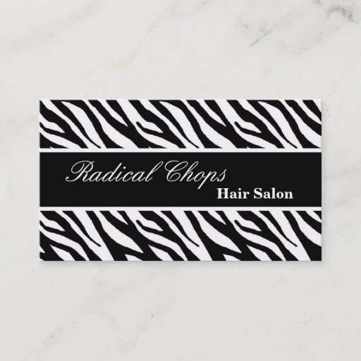Customizable 100 White Black Zebra Print Pattern Business Card
