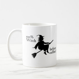 100% Witch Before Coffee Halloween Coffee Mug