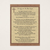 100 x Footprints In The Sand Prayer Cards (Front)