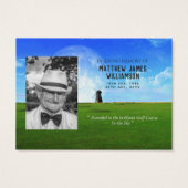 100 x GOLF Memorial Prayer Card Photo and Verse (Back)