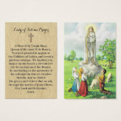 100 x Lady of Fatima Prayer Cards (Front & Back)