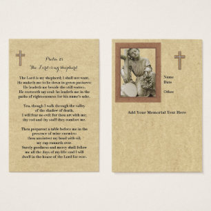 100 x Memorial Prayer Cards Lord Is My Shepherd