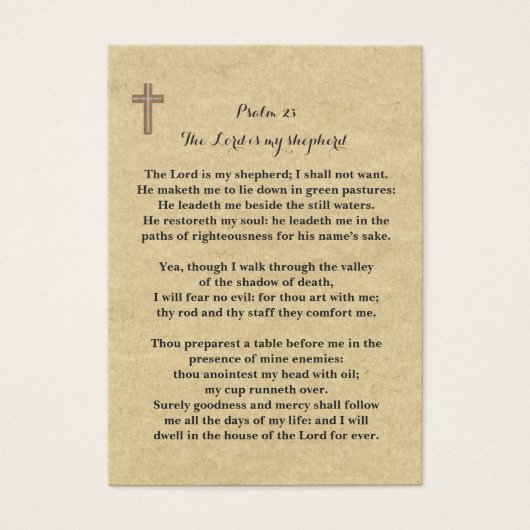 100 x Memorial Prayer Cards Lord Is My Shepherd (Front)