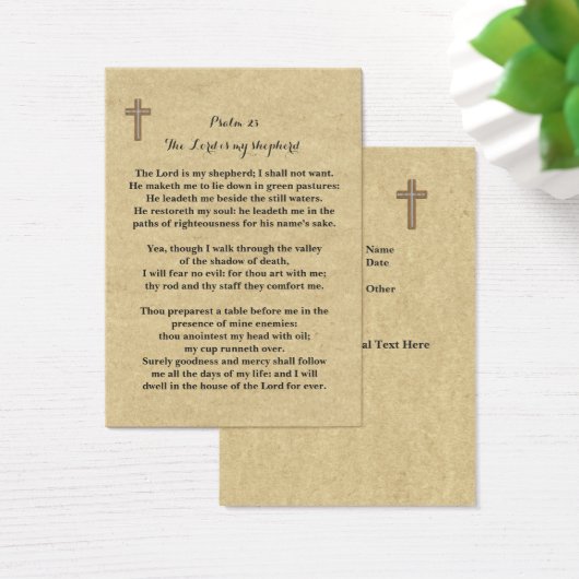 100 x Memorial Prayer Cards Lord Is My Shepherd (Desk)