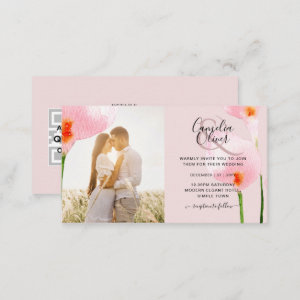 100 x MINI Photo Wedding Invite QR Code Details