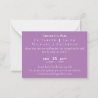100 x PHOTO Change of Date Postponement incl ENVL. Advice Card