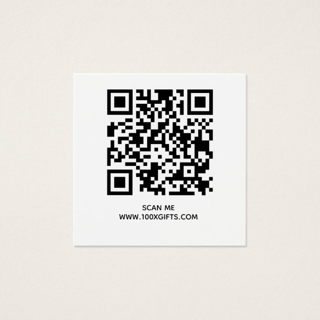 100 X QR CODE SIGN CARDS - USE FREE GENERATOR HERE (Front)